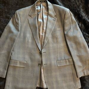 Chaps Black and White Checkered Blazer